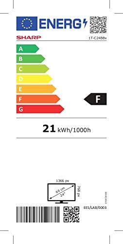 Sharp Aquos 24BB0E - 24 HD Ready LED TV, DVB-T2/S2, 1366 x 768 Pixels, Nero, 2xHDMI 1xUSB, 2020 [Classe di efficienza energetica F]