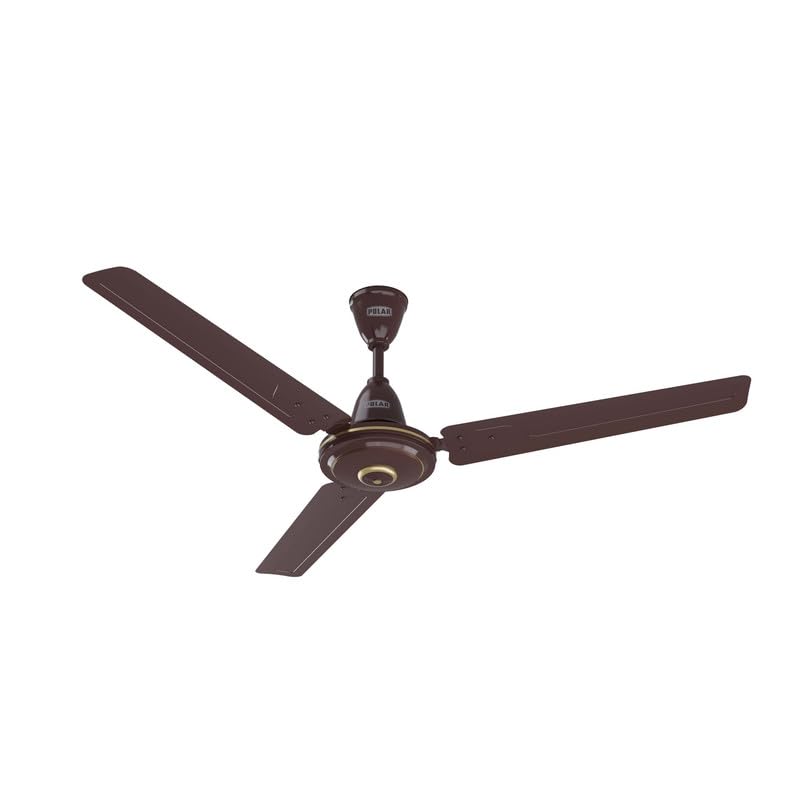Image of POLAR Megamite 1200MM Ceiling Fan - Brown | 1-Star Rated 50 Watt Ceiling Fan For Home, Living Room, Bedroom and Offices | Powerful High Speed Fan With Copper Winding - 2 Years Warranty