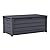 Keter Brightwood 120 Gallon Resin Large Deck Box for Patio Garden, Outdoor Cushion Storage, Pool Accessories, Tools, Grey