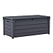 Keter Brightwood 120 Gallon Outdoor Garden Patio Storage Furniture Deck Box, Anthracite