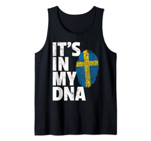 IT'S IN MY DNA Sweden Swedish Flag Pride Men Women Gift Tank Top