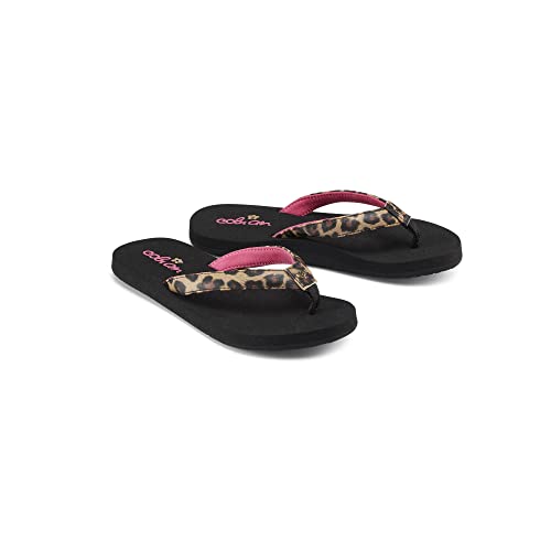 Cobian Girl's Lil Fiesta Leopard Flip Flop, 13/1 #TOP2