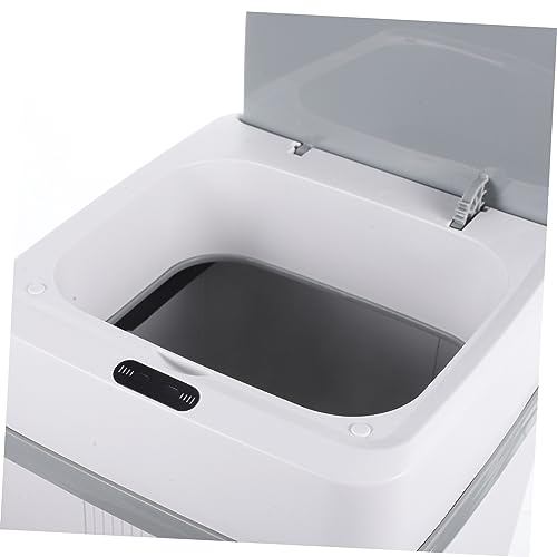 Bote de basura automático con sensor de movimiento plástico blanco miniatura 4