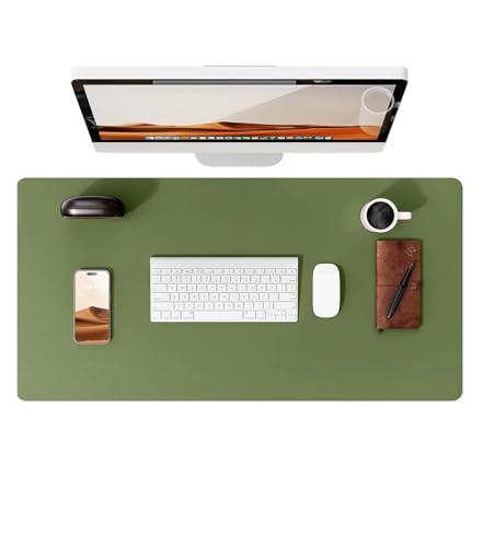 Sottomano pelle Tappetino per Computer da scrivania per Mouse e Tastiera di Grandi Dimensioni Protezione da per UfficioGreen90x43 cm