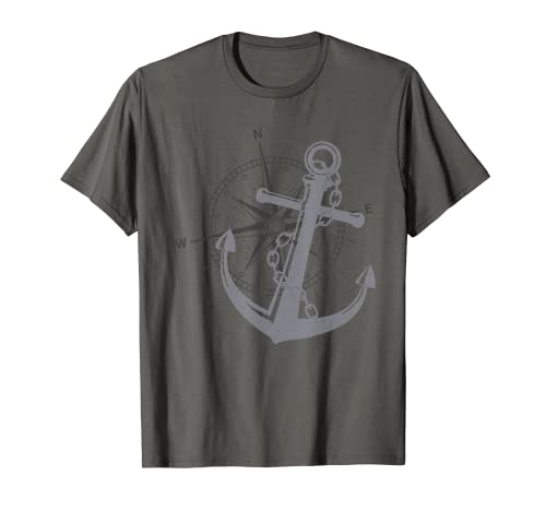 Sailing compass wind rose anchor T-Shirt