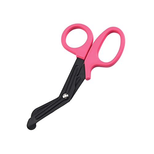 Tijeras de vendaje Tijeras de tela, tijeras de acero inoxidable, tijeras profesionales para costureras enfermeras estudiantes de medicina salas de emergencia, 15 x 7 cm (rosa)