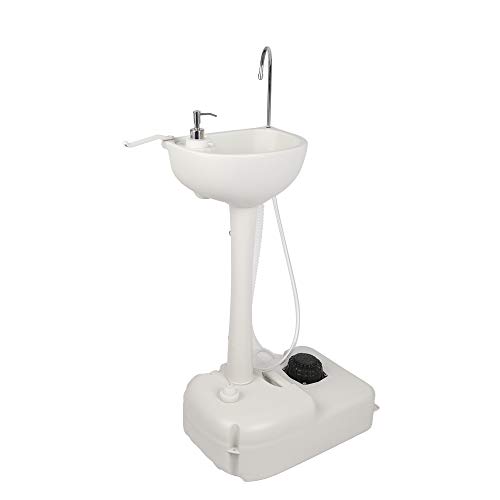 Portable Camping Sink with Wheels and Accessories