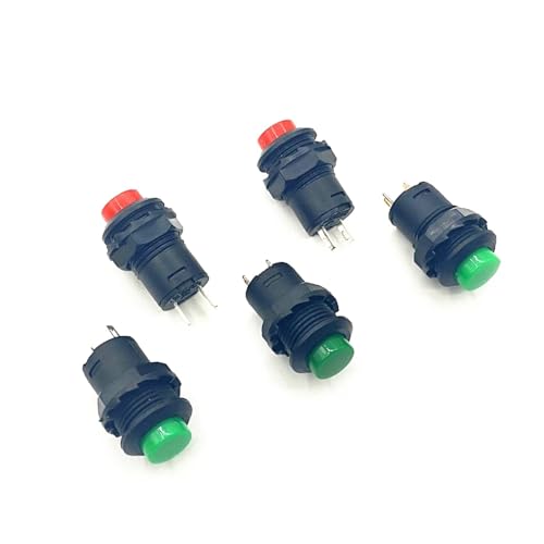 Interruptor pulsador verde para salpicadero de coche y proyectos camper 12V 2