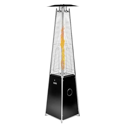 LEGACY HEATING Outdoor Patio Heater with Reflector Shield, 40,000 BTU Propane Patio Heater with Wheels for Commercial, Residential, Garden, Porch, Party, Deck
