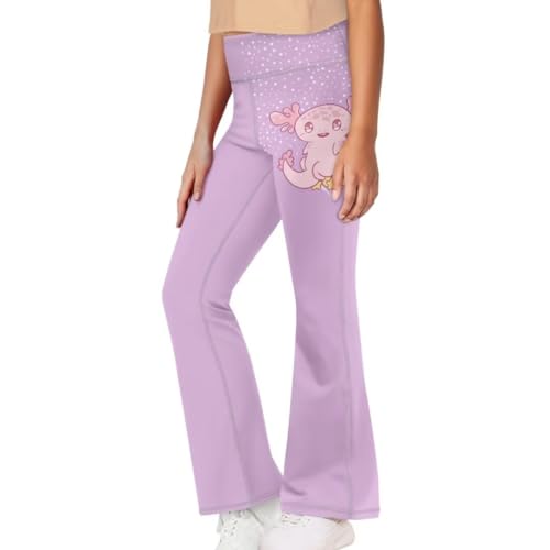 Image of Girls Flare Leggings 5-14T Cute Bell Bottoms for Girl Yoga Pants for Gym