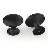 LONTAN 4 Stück Küchenknöpfe Schwarz Modern - Möbelknöpfe, Schrankknöpfe, Türknopf, Schubladenknopfe für Schlafzimmer, Badezimmer