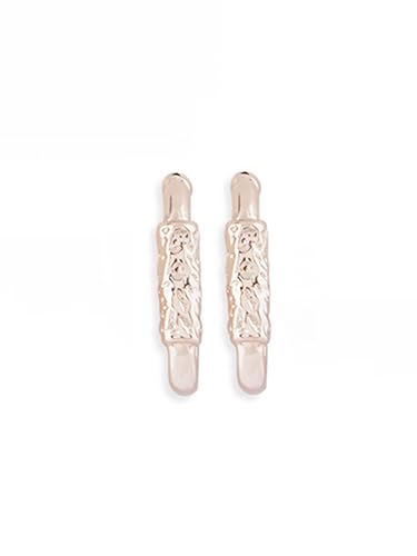 Image of Ami Rose Gold Classy Contemporary Semi Hoop Earring For Women-ZPFK19967