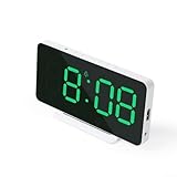 * Grand écran LED d'affichage, clair et facile à lire: avec un écran LED haute luminosité, les chiffres sont clairs, et l'heure, la date et la température peuvent être facilement lues même sous une forte lumière.