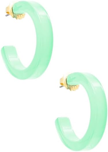 ZENZII Small Resin Open Hoop Earrings for Women Girls