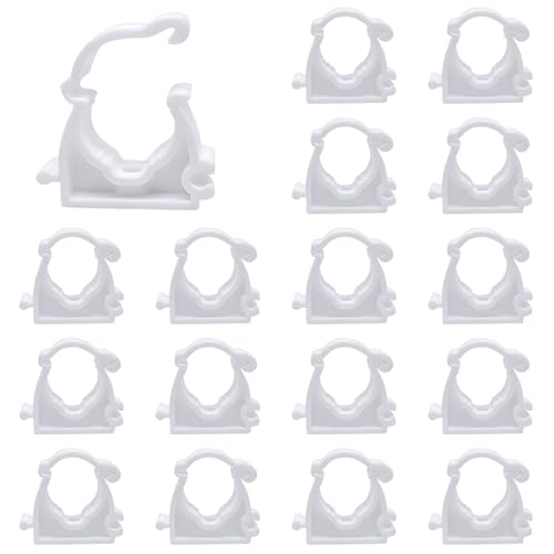 Udbrud Lot de 20 colliers de serrage - Diamètre intérieur : 32 mm - En plastique - Pour piscine, étang, machine à laver et jardin