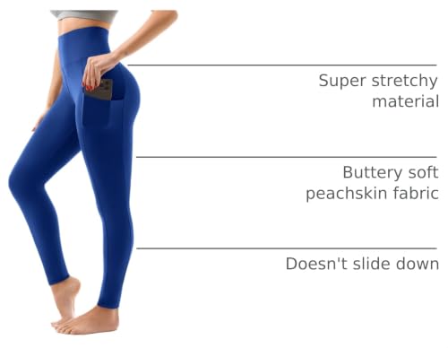 Image of SINOPHANT High Waisted Leggings with Pockets Women, Full Length Capri Buttery Soft Stretchy Yoga Pants
