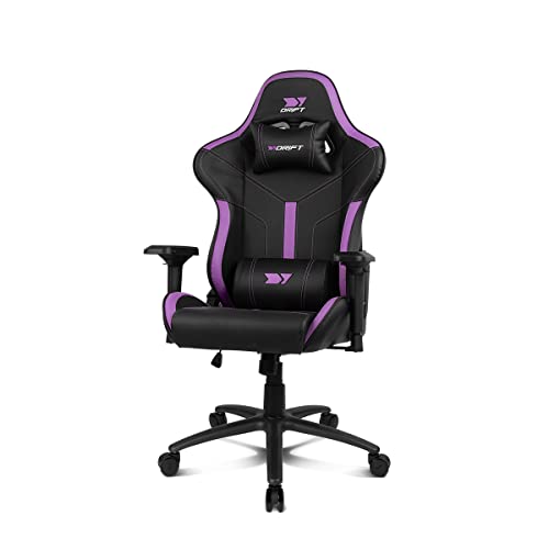 DRIFT GAMING DR350 – Ergonomischer Profi-Gaming-Stuhl mit 4D-Armlehnen, Lenden- und Nackenkissen, 135° neigbar, Leise Rollen… – Ansicht 1