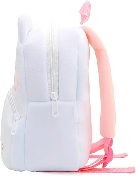 blue tree Cute Kids Backpack Toddler Bag Plush Animal Cartoon Mini Travel Bag for Baby Girl Boy 1-5 Years (small, White cat, White cat) 2