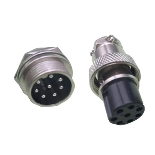 Connecteur aviation GX16-8 métallique étanche avec connexion par fiche 8 broches