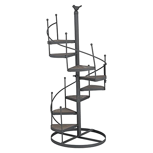 Taidda Estante para Plantas de Hierro Forjado, Duradero, Estable, Multifuncional, Escalera de Caracol, Soporte para Plantas para Balcón y Sala de Estar, Fácil de Instalar para Uso Doméstico