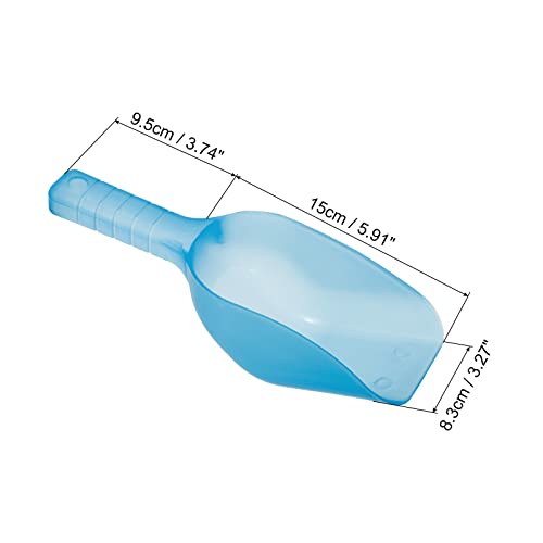 PATIKIL 12oz Ice Scoop, 1 Pack Plastic Ice Maker Shovel for Kitchen Bar Party Blue - Image 2