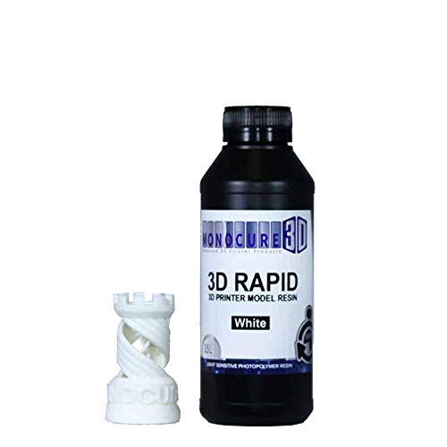 Monocure3D Rapid Resin for LCD/DLP 3D Printers, Fast Curing, White, 500 ml