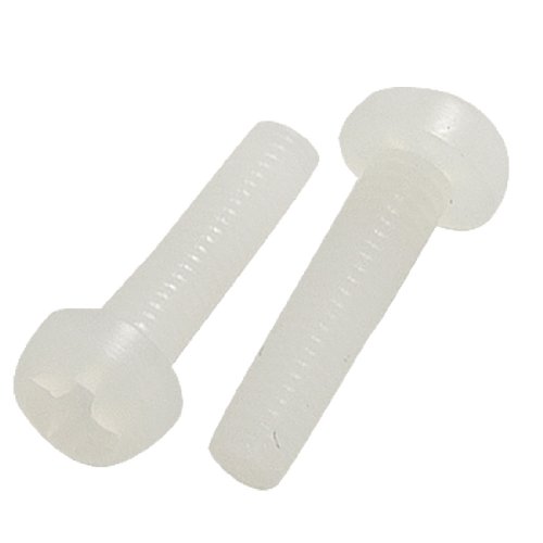 Aexit 100 Pcs Nuts 3mm x 12mm PC Board Plastic Cross Phillips Panel Nuts Cap Screws