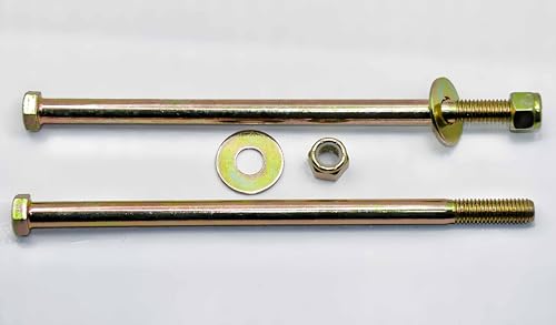 Image of 1 /2 inch x 10 inch Hex Head Bolt by Color Galvanization with Nylon Lock nut and Large Size Washer Assortment Kit,Alloy Steel,Grade 5.(4pcs Pack)