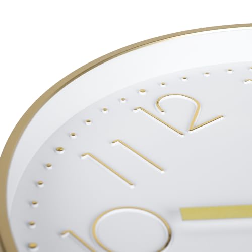 Image of 12 Inch Gold Wall Clocks Battery Operated Silent Modern Style Clock Decor