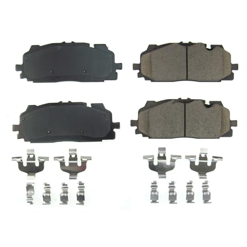 Image of PowerStop Front Brake Pads for Audi A6 allroad 2020-21 |A6 Quattro 2019-25 |A7 Sportback 2019-25 |A8 Quattro 2019-25 |Q5 PHEV 2020-25 - Z17 Ceramic Brake Pads with Installation Hardware, 17-1894
