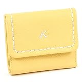 [キタムラ]なめらかな手触りが特徴のシュリンクレザー 二折財布 YH0210 イエロー [黄色] 40402