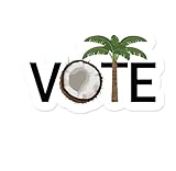 Vote Coconut Tree Meme Sticker, Kamala Harris 2024 Coconut Tree Sticker, 3 inches