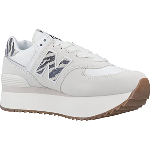 Image of New Balance Women's wl574 zdd platf Beige shoes., white, 6 AU
