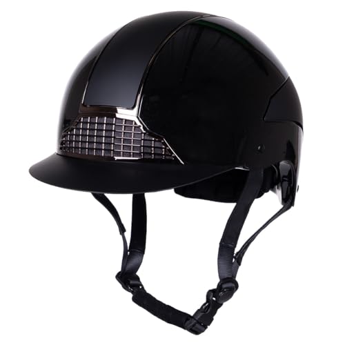 Casco de seguridad Carmiami negro para equitación en talla 55-57 cm