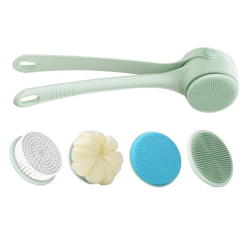 Jukeoiu Cepillo Rotatorio Eléctrico - Exfoliador Impermeable Sin Cable | Limpiador Automático Impermeable para Ducha Spa Corporal Integral Hombre Mujer Piel