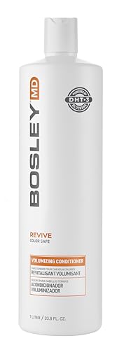 BosRevive Volumizing Conditioner for Thinning, Color/Chemically-Treated Hair – DHT Blocker, Sulfate-Free, Vegan, Biotin, Saw Palmetto & Rosemary – Thicker, Fuller Hair – 33.8 Fl Oz.