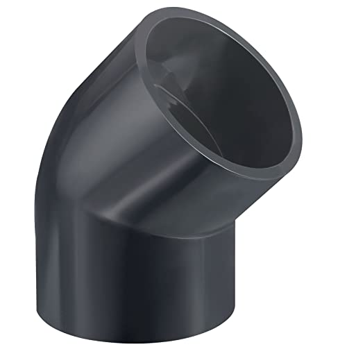 PATIKIL UPVC Rohr Fitting 90° Winkel 16mm - 5er Set Grau Für Wasserleitungen
