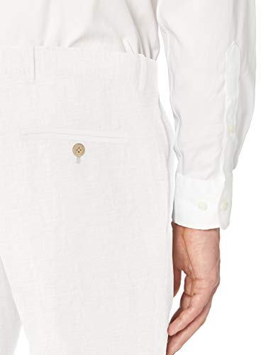 Perry Ellis Men's Slim Fit Linen Cotton End Dress Pant3