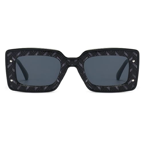 Image of Fashion Square Sunglasses For Women Men Rivet Decoration Luxury Ladies Sun Glasses UV400 Shades Lady Leopard Eyewear