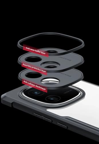 Image of SPAZY CASE Vivo iQOO 12 Back Cover | Transparent Crystal Clear Hard PC Back Case with TPU Bumper, Drop Protection Case Cover for Vivo iQOO 12