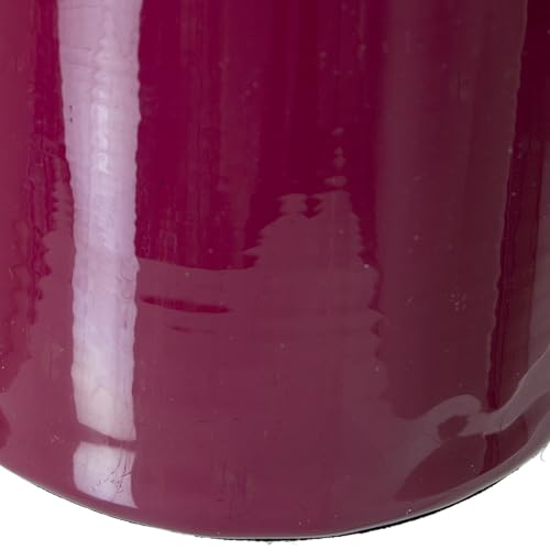 Vase de table en métal émaillé rose pour une déco chic et durable
