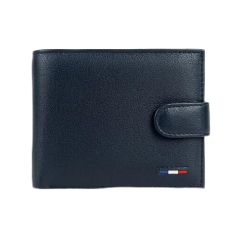 Générique Portefeuille Homme Cuir Véritable, 6 Compartiments Carte Bancaire, avec Fermeture Pression, Porte-Monnaie Zippé, 8.5x11 cm Cuir Souple veritable...