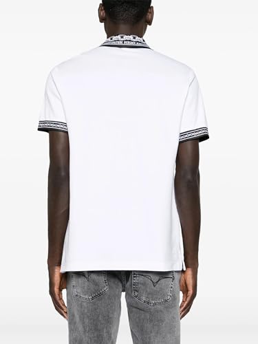 Versace Jeans Couture White Mens Polo Shirt with Chain Detail4