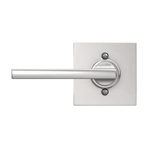 Image of Schlage F170 LAT 625 COL Latitude Lever with Collins Trim Non-Turning Dummy Door Handle, Bright Chrome