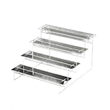 Photo Gallery filteilect espositore a 4 ripiani in acrilico per profumi e cupcake, organizer trasparente a scala per vanità, decorazione per la casa, lunghezza 20 cm Photo Gallery filteilect espositore a 4 ripiani in acrilico per profumi e cupcake, organizer trasparente a scala per vanità, decorazione per la casa, lunghezza 20 cm