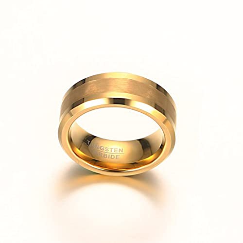 Bague en tungstène anti-rayures brossée, anneaux 2PCS durables - 3