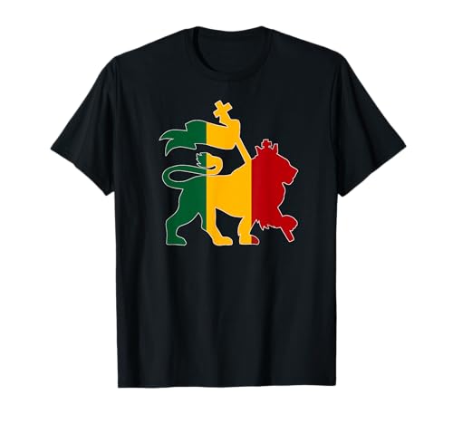 León Rastafari León Jamaicano Rasta Camiseta