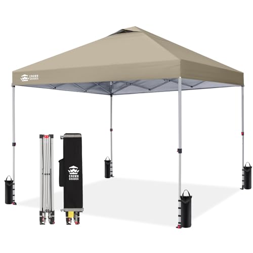 CROWN SHADES Pop Up Canopy, Patented Center Lock One Push...