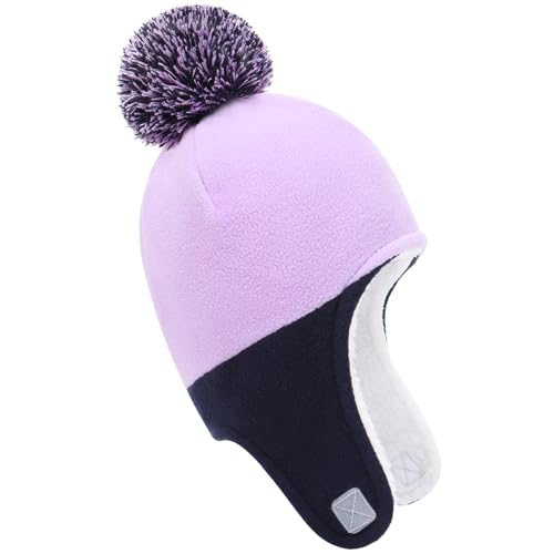 Baby Beanie Hat Pom Full Hood Hat Toddler Winter Hat Fleece Earflap Cap for 6M-4T Boys Girls Winter2