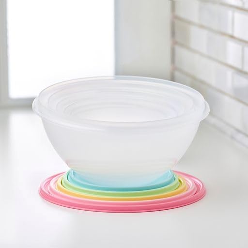 Tupperware Heritage Wonderlier 10 Piece Food Storage Bowl Set in Vintage Colors- Dishwasher Safe & BPA Free - (5 Containers + 5 Lids) - Image 7